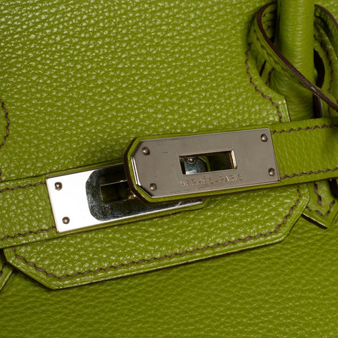Hermes Birkin 30 bag in green leather