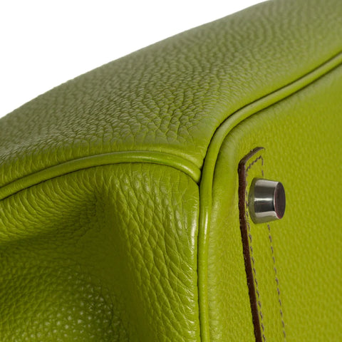 Hermes Birkin 30 bag in green leather