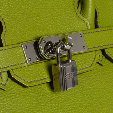 Hermes Birkin 30 bag in green leather
