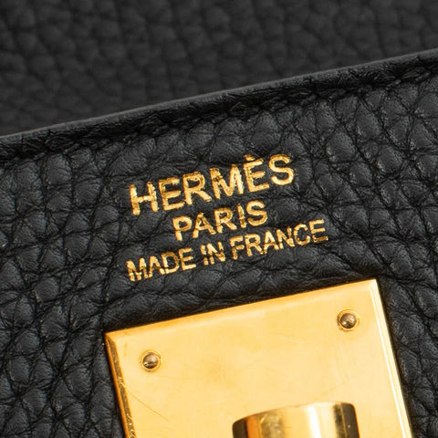 Hermes Kelly 35 bag in black leather
